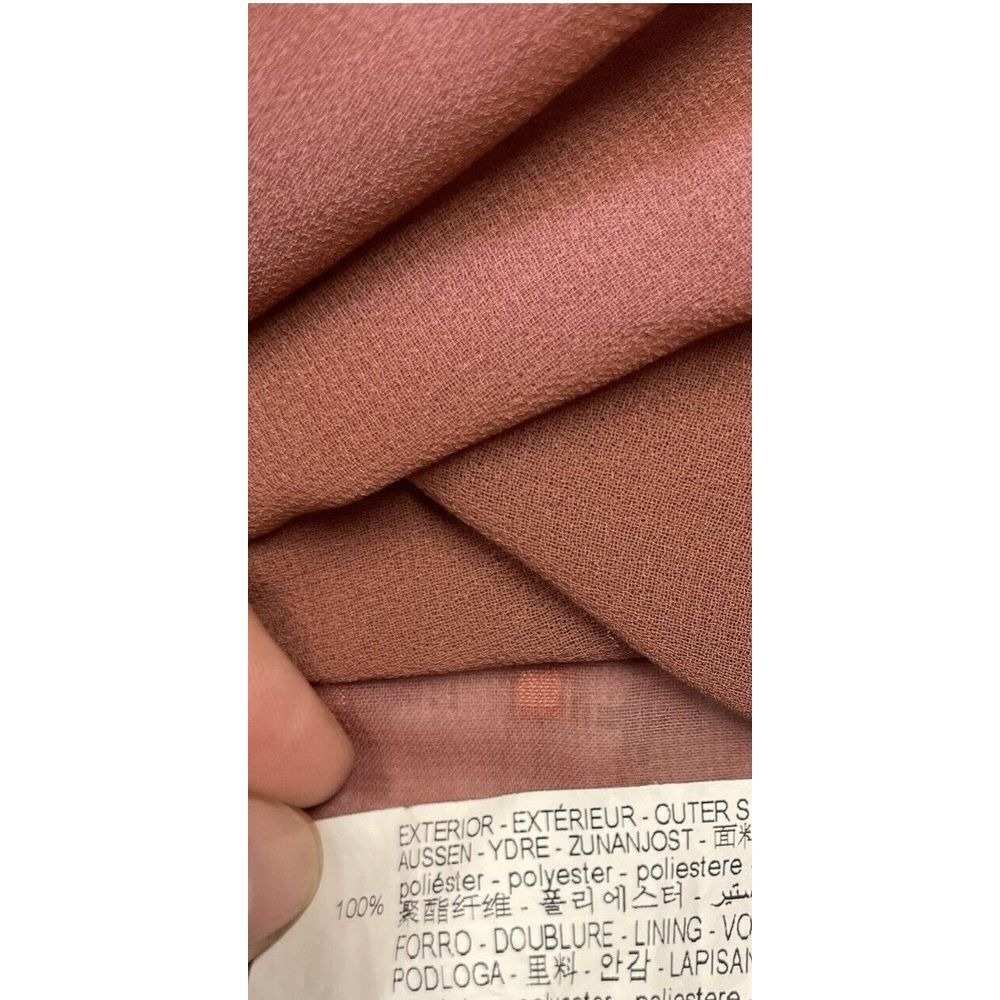 Zara Women's Dotted Puff Long Sleeve‎ Top Sheer Size Medium Mauve - Picture 6 of 6
